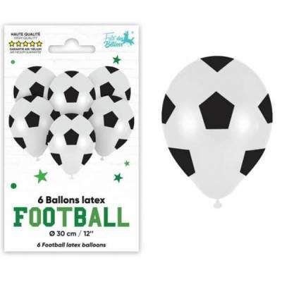 008bal ballon football latex noir blanc 30cm