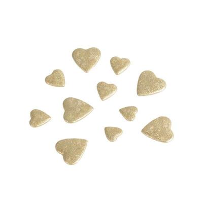 Petit coeur doré or métallique (50grs) 1.5/2cm REF/02003 (Décoration de table à parsemer mariage)
