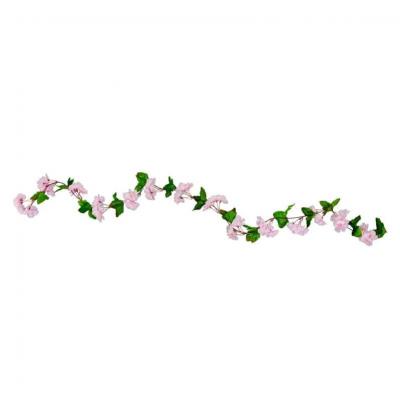 1 Guirlande verte et rose avec fleurs de Cerisier 220cm REF/10351-04
