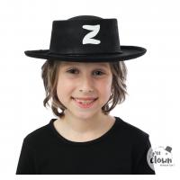 10600 accessoire de deguisement chapeau feutre bandit noir enfant