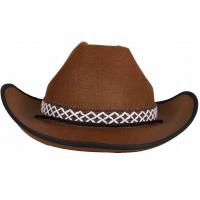 11135 accessoire deguisement chapeau feutre cowboy marron adulte