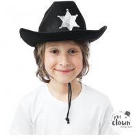 11236 accessoire de deguisement enfant chapeau sherif noir