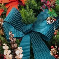 12305 noeud decoratif velours cotele vert sapin