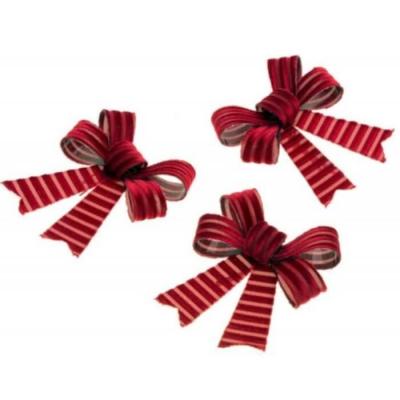 12306 decoration noel noeud velours cotele bordeaux