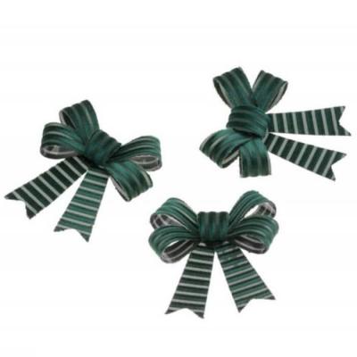 12306 decoration noel noeud velours cotele vert sapin