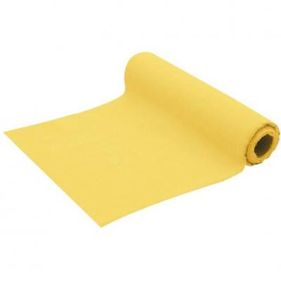 12686 rouleau chemin de table coton lave jaune 30cm x 5m