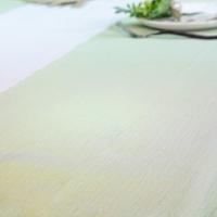 12687 decoration de table nappe tissu coton lave vert sauge