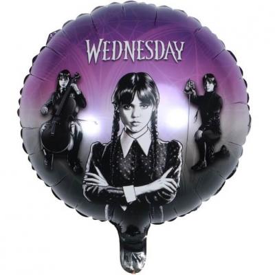 1 Ballon aluminium Mercredi 43cm REF/12821-WD (Licence Wednesday©)