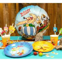 12821 ballon aluminium mylar rond asterix et obelix 43cm