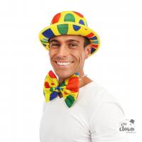 13112 accessoire de deguisement noeud geant papillon de clown multicolore