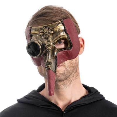 1 Masque médecin peste Steampunk bordeaux REF/13170 (Accessoire de déguisement Halloween)