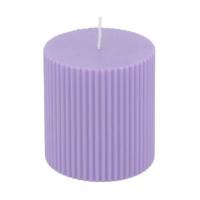 13294 bougie pilier cannelee lilas