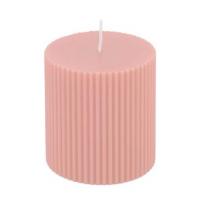 13294 bougie pilier cannelee rose water
