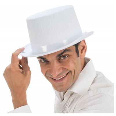1 Chapeau haut de forme blanc REF/13401 (Accessoire de déguisement adulte)