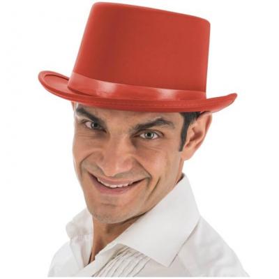1 Chapeau haut de forme rouge REF/13402 (Accessoire de déguisement adulte)