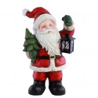 13594 decoration pere noel avec sapin magnesie et lanterne metal