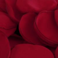 13913 decoration petale de rose rouge tissu satin