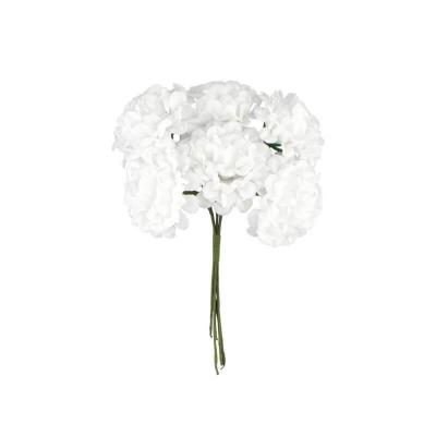 13915 decoration mini fleur hortensia blanche