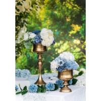 13924 decoration guirlande fleur dahlia bleu vert