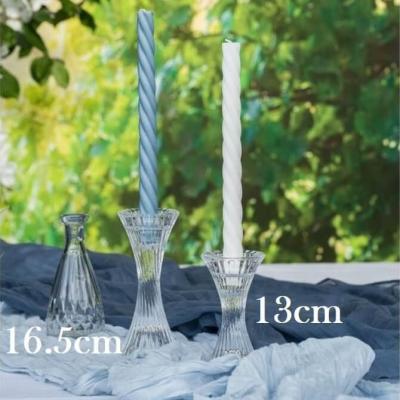 14009 decoration bougeoir verre flambeau double hyperbole