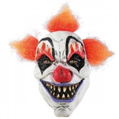 1 Masque clown maléfique orange REF/15218 (Accessoire de déguisement Halloween adulte)