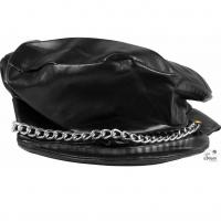 17105 accessoire de deguisement casquettenoire de biker avec chaine