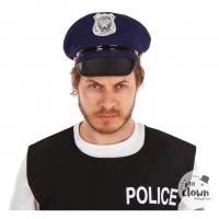 17460 accessoire de deguisement casquette de policier adulte