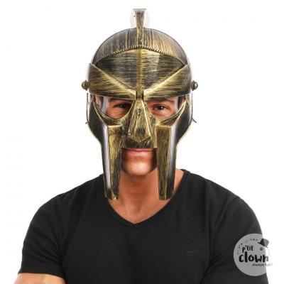 1 Casque Gladiateur noir et doré or REF/21082 (Accessoire déguisement adulte)