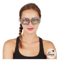 21083 accessoire de deguisement lunettes strass multicolore