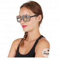 21083 accessoire deguisement lunettes strass multicolore