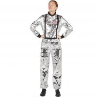 21108 taille s m costume adulte femme astronaute argent