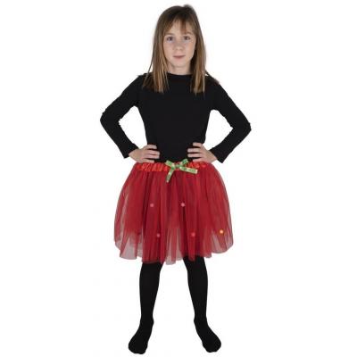 223653 accessoire de deguisement noel tutu rouge pompons enfant