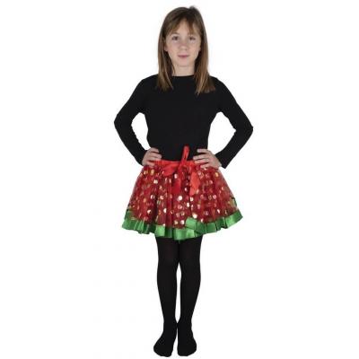 22368 accessoire deguisement noel tutu paillettes rouge et verte