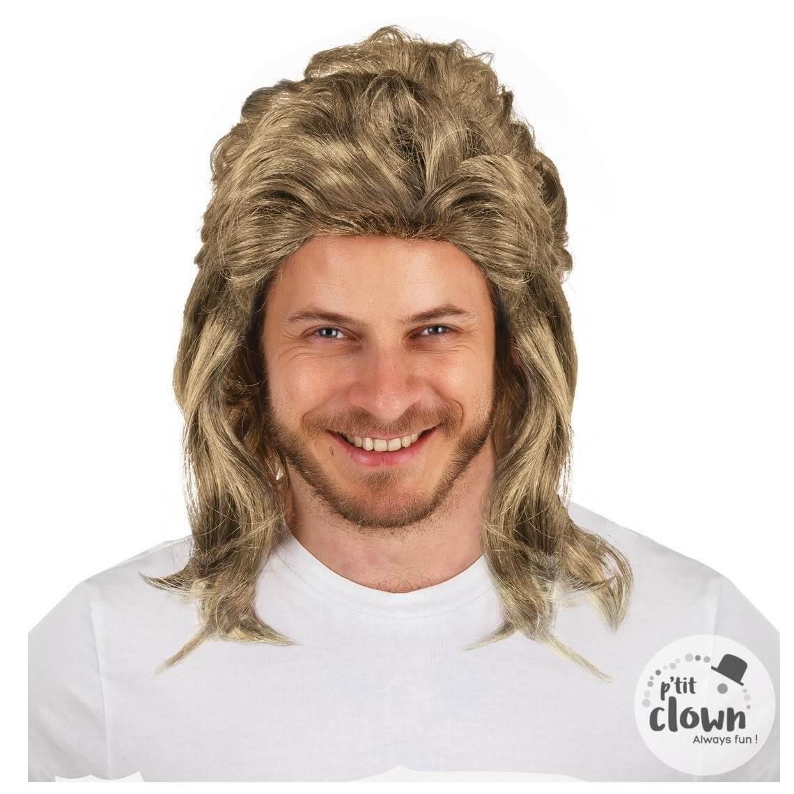 Perruque homme blonde accessoire déguisement Fêtes en folie