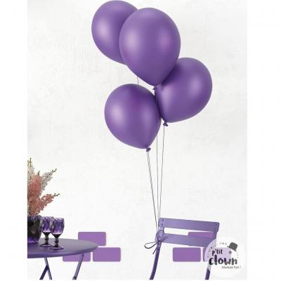 Ballon latex 30cm: violet chrome (x10) REF/22438