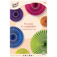 22646 suspension rosace multicolore papier