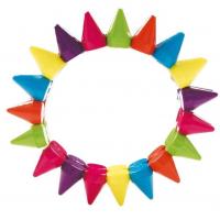 22658 accessoire deguisement bracelet multicolore fluo punk annees 80