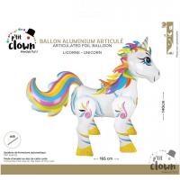 22758 decoration ballon aluminium licorne geant articule