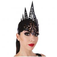 22926 accessoire de deguisement halloween couronne noire de reine