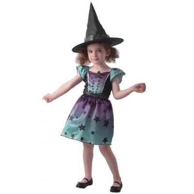 Costume sorcière 3/4 ans REF/23049 (Déguisement fille Halloween)