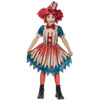 Costume clown vintage 7/9 ans REF/23136 (Déguisement Halloween enfant fille)