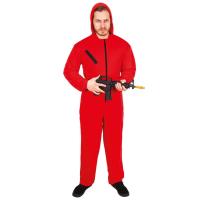 23221 taille xxl costume adulte braqueur rouge combinaison