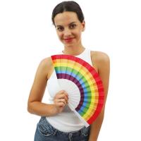 23260 accessoire deguisement eventail pride arc en ciel