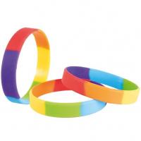 23261 accessoire deguisement bracelet souple pride arc en ciel