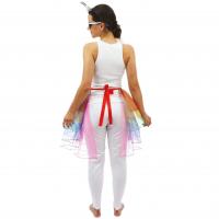 23262 accessoire de deguisement adulte demi tutu arc en ciel adulte multicolore