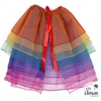 23262 accessoire deguisement adulte demi tutu arc en ciel adulte multicolore