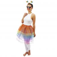 23262 accessoire deguisement adulte demi tutu arc en ciel adulte