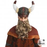 23286 accessoire de deguisement adulte casque viking en cuir