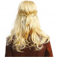 23292 accessoire de deguisement perruque blonde demoiselle medievale