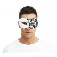 23388 accessoire de deguisement loup adulte arabesque noir et blanc homme